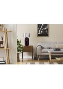 Kayoom Tischleuchte »Art« E27 1 Stk. harmonisch in lila, Größe Ø 31 cm Höhe: 57,5 cm
