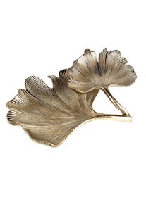 Gilde Dekoschale »Schale Ginkgo in goldfarben, Größe B/H/T: 33 cm x 10 cm x 27 cm