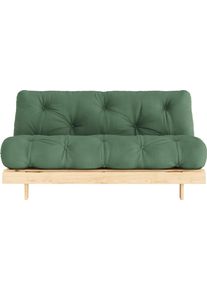 Karup Design Daybett »Daybett Roots Schlafsofa – Gästebett & Sofa aus FSC -Kiefer« Inkl. Futonmatratze in grün, Größe Liegefläche B/L: 160 cm x 200...