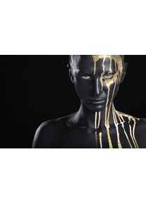 queence Acrylglasbild »Anubis« Bilder von Frauen Fashion Frau Gemälde Magazincover Mode Modern 1 Stk. tlg. von Hand eingearbeitete Blattgold...