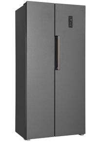 Exquisit Side-by-Side »SBS450-360E anthrazit« 178,9 cm hoch 83 cm breit in silberfarben