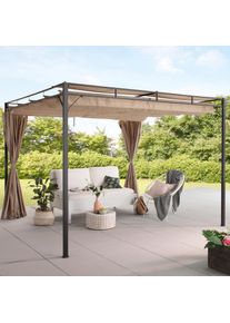 Konifera Pavillon »Milos« BxT: 300x300 cm in beige, Größe B/H/T: 300 cm x 220 cm x 300 cm