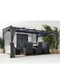 Konifera Anbaupavillon »Bilbao in grau, Größe B/H/T: 480 cm x 240 cm x 362 cm