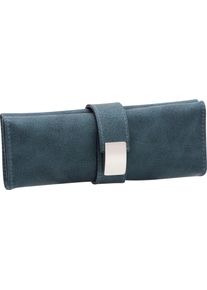 ERBE® Erbe Damen Maniküre-Etui »Wickeletui aus echtem Leder« bestückt mit Solinger Premium Stahlwaren in blau, Größe B/H/T: 70 mm x 158 mm x 40 mm 5 Stk.