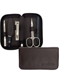 Pfeilring Damen Maniküre-Etui Nappaleder in braun, Größe B/H/T: 80 mm x 125 mm x 30 mm 5 Stk.