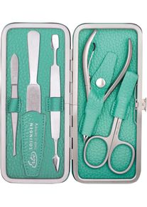 ERBE® Erbe Damen Maniküre-Etui »Maniküre Set Bügel-Etui Serie "Piemont" in grün, Größe B/H/T: 65 mm x 150 mm x 20 mm 5 Stk.