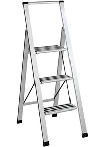 HEINE HOME Trittleiter in silberfarben, Größe B/H/L: 44 cm x 123 cm