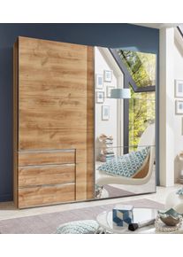 wimex Schwebetürenschrank »Level by fresh to go« jeweils mit einer Spiegeltür in braun, Größe B/H/T: 200 cm x 236 cm x 65 cm