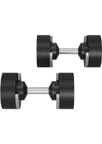 Horizon Fitness Dumbbell »verstellbare Hanteln« 40 kg Set, 2 verstellbare Hanteln, 24 Stk. tlg. in schwarz