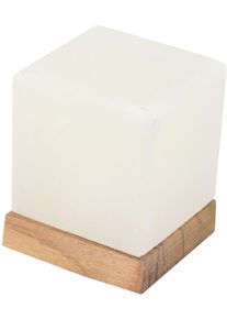 Himalaya Salt Dreams Salzkristall-Tischlampe »USB-Kubus« LED-Board 1 Stk. Warmweiß Handgefertigt aus Salzkristall - jeder Stein ein Unikat in weiß,...