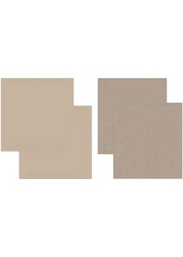 Ddddd Geschirrtuch »Cisis« Combiset: 2 Küchentücher & 2 Geschirrtücher in beige