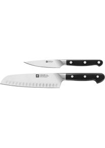 Zwilling Messer-Set »Pro« 1 Spick & Garniermesser (10 cm), 1 Santokumesser (18 cm). in schwarz