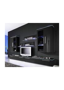 Höltkemeyer Wohnwand »Line« Set, 6 Stk. tlg. in schwarz