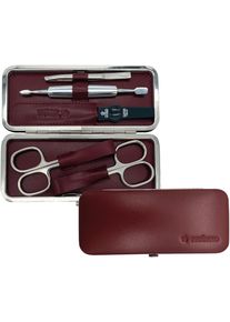 Pfeilring Damen Maniküre-Etui Rahmenetui Rindleder in rot, Größe B/H/T: 85 mm x 180 mm x 35 mm 5 Stk.