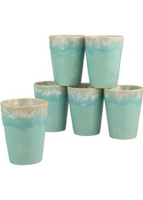 Creatable Becher »Kaffeebecher Gespresso« 36 cl, Tassen Set, 6-teilig, Made in Europe in blau