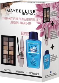 Maybelline New York Damen Schmink-Set »Trio Kit Augen Make-Up Set« mit vielseitigen Kombinationsmöglichkeiten in schwarz