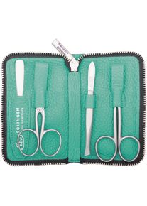 ERBE® Erbe Damen Maniküre-Etui »Maniküre Set Reißverschluss-Etui Serie "Piemont" in grün, Größe B/H/T: 65 mm x 110 mm x 20 mm 4 Stk.