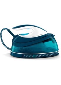 Philips Dampfbügelstation »PerfectCare Compact GC7844/20« 1.500 ml Wassertank 2.400 Watt, OptimalTemp, 400 gr Dampfstoß in blau