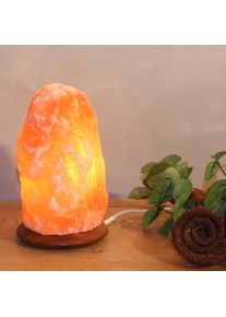 Himalaya Salt Dreams Salzkristall-Tischlampe »Rock« E14 1 Stk. Warmweiß Handgefertigt - jeder Stein ein Unikat in orange, Größe Ø 12 cm Höhe: 18 cm