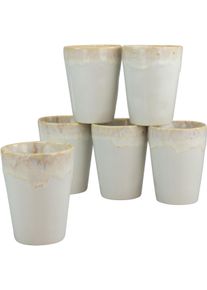 Creatable Becher »Kaffeebecher Gespresso« 36 cl, Tassen Set, 6-teilig, Made in Europe in weiß