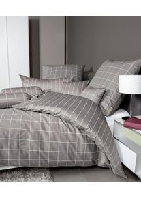 Janine Wendebettwäsche »modern classic 39025 in braun, Größe B/L: 90 cm x 70 cm