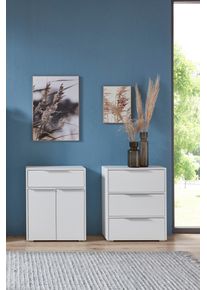 TRENDTEAM Kommode »Luca« 2 Stk. tlg. zweiteiliges Set in weiß, Größe B/H/T: 61 cm x 76 cm x 28 cm