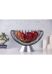 Kayoom Dekoschale »Malibu 125« in silberfarben, Größe Ø 37 cm