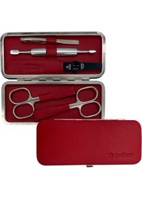 Pfeilring Damen Maniküre-Etui Nappaleder in rot, Größe B/H/T: 80 mm x 180 mm x 35 mm 5 Stk.