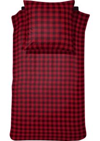 Damai Bettwäsche »Timber« 2 Stk. tlg. mit Karomuster in rot, Größe B/L: 80 cm x 80 cm