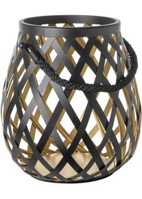 Fink Kerzenlaterne »OTIS« Windlicht in schwarz, Größe B/H/T: 33 cm