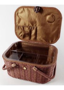 Locker Nähkästchen »Nähkästchen« in braun, Größe B/H/T: 35 cm x 17 cm x 27 cm