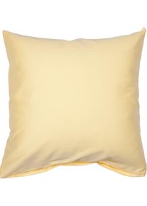 Janine Kissenbezug »Colors Mako Satin« mit Reißverschluss in gelb, Größe B/L: 50 cm x 50 cm