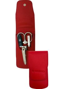 Pfeilring Damen Maniküre-Etui Nappaleder in rot, Größe B/H/T: 80 mm x 125 mm x 30 mm 4 Stk.