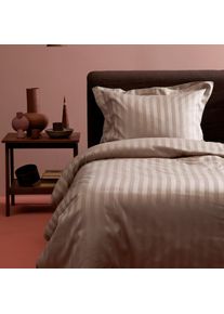 Damai Bettwäsche »Streifsatin in Gr. 135x200 in beige, Größe B/L: 80 cm x 80 cm