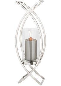 Fink Windlicht »MADDOX in silberfarben, Größe B/H/T: 19 cm x 54 cm x 13,5 cm