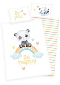 Baby Best Babybettwäsche »Regenbogen Panda« 2 Stk. tlg. mit liebevollem Motiv in bunt, Größe B/L: 40 cm x 60 cm