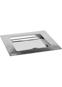 Fink Tablett »LAZIO« Dekotablett in silberfarben, Größe B/L: 24 cm x 24 cm