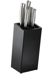 Rösle Rösle Messerblock »Basic Line« 6 Stk. aus Bambusholz mit 5 Messern, ergonomische Griffe, Klingenspezialstahl in schwarz