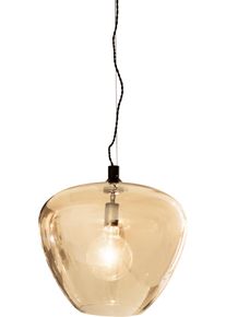 By Rydens Pendelleuchte »Bellissimo« E27 1 Stk. Pendelleuchte mit großem Glasschirm in gelb, Größe Ø 40 cm Höhe: 34,5 cm
