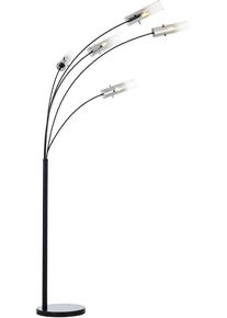 Brilliant Stehlampe »Glasini« E14 1 Stk. 200 x 30 x 73 cm in schwarz, Größe Höhe: 200 cm