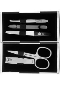 ERBE® Erbe Damen Maniküre-Etui »Magic Box« Magische Falttechnik für zwei Designs in einem stylishen Etui. in grau, Größe B/H/T: 115 mm x 60 mm 5 Stk.