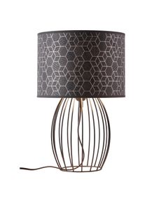 Brilliant Tischleuchte »Galance« E27 1 Stk. Tischlampe Drahtbasis in schwarz, Größe Ø 25 cm Höhe: 37,5 cm