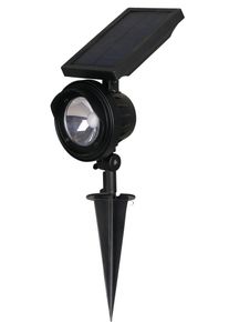 Luxform Gartenstrahler »Solar-Intelligente Hybrid-Erdspießleuchte - Texas« LED-Modul 1 Stk. Für den Außenbereich geeignet IP33 in schwarz