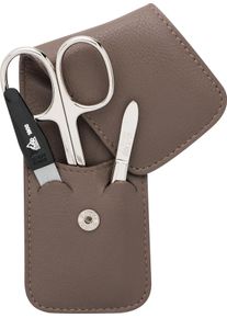 ERBE® Erbe Damen Maniküre-Etui »Siena« Taschen-Lederetui in grau, Größe 3 Stk.