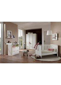 wimex Babyzimmer-Komplettset »Helsingborg« Set, 3 Stk. tlg. Bett + Wickelkommode + 3 trg. Schrank in weiß