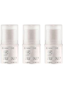 Essence Damen Highlighter »BABY GOT DIAMOND highlighter stick« Geschmeidige Formel, mit Silberglitter, praktisch und vegan. in silberfarben