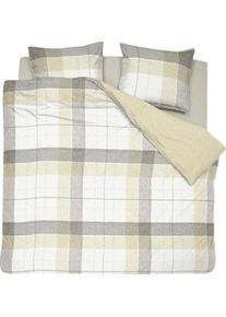 Damai Wendebettwäsche »Colos« 3 Stk. tlg. mit großen Karos in weiß, Größe B/L: 80 cm x 80 cm