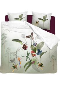 Damai Bettwäsche »Ficus« 3 Stk. tlg. mit floralem Design in grün, Größe B/L: 80 cm x 80 cm