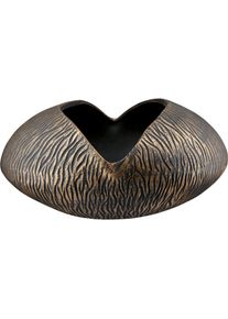 Gilde Dekoschale »Keramik Deko-Schale/Pflanzschale Tigre« in schwarz, Größe B/H/T: 28 cm x 12 cm x 24 cm