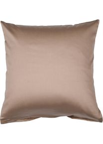 Janine Kissenbezug »Colors Mako Satin« mit Reißverschluss in grau, Größe B/L: 80 cm x 80 cm